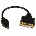 Dynamicfunction 8 in. Micro HDMI to DVI-D Adapter Male to Female Black RTL DY170589